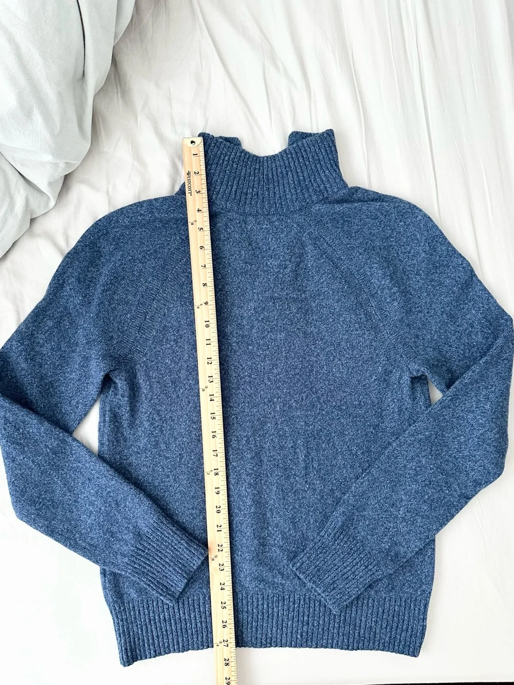 Banana Republic Men's Navy Blue Button-Neck Merino Wool Sweater